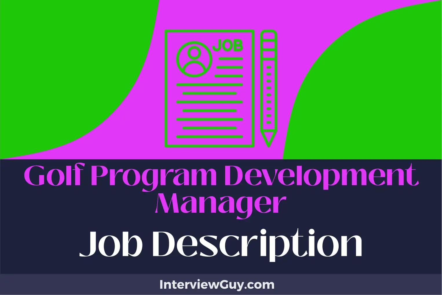 golf program development manager job description