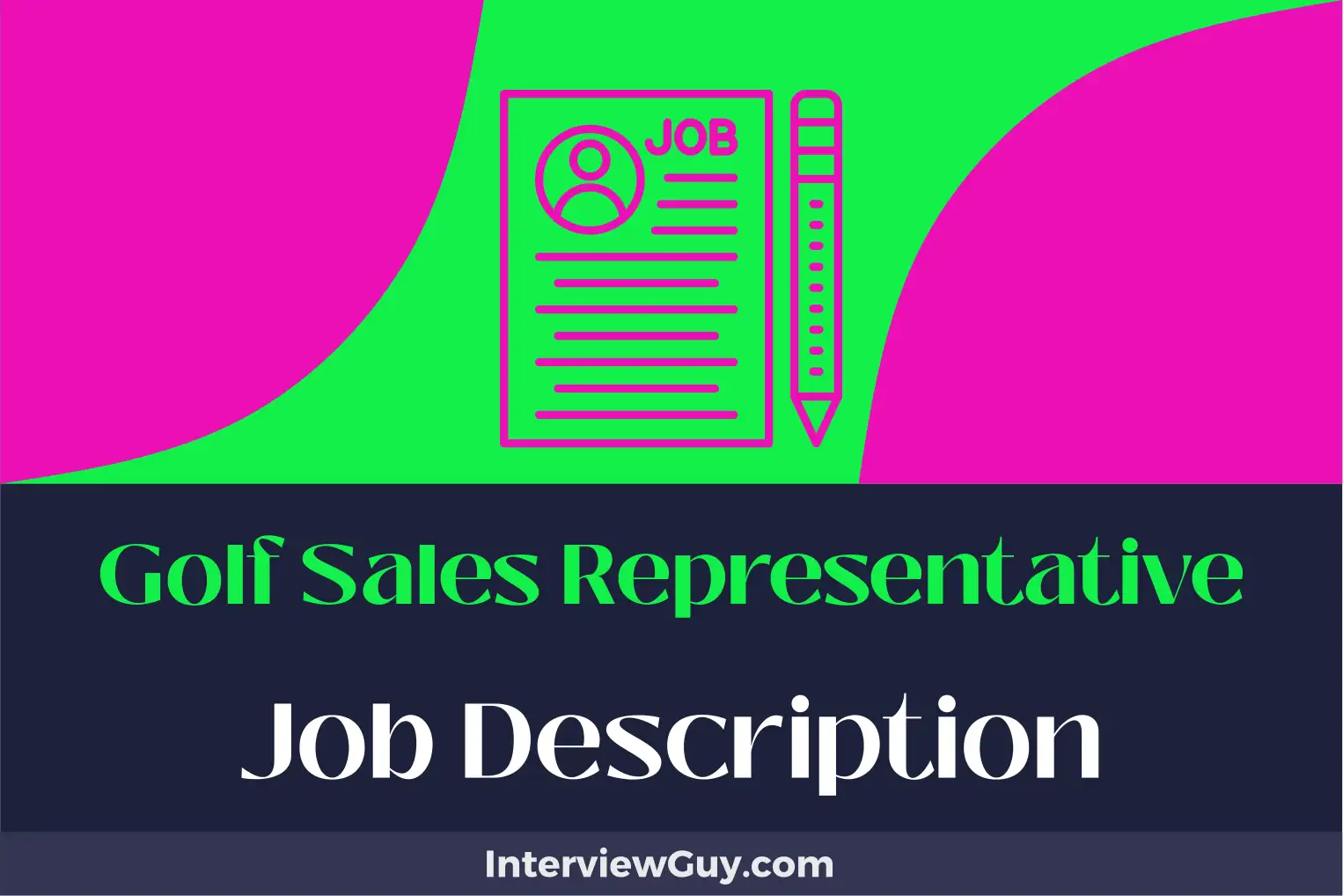 golf sales representative job description