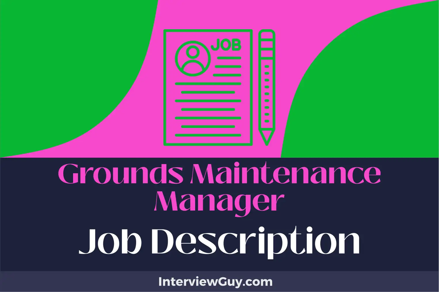grounds maintenance manager job description