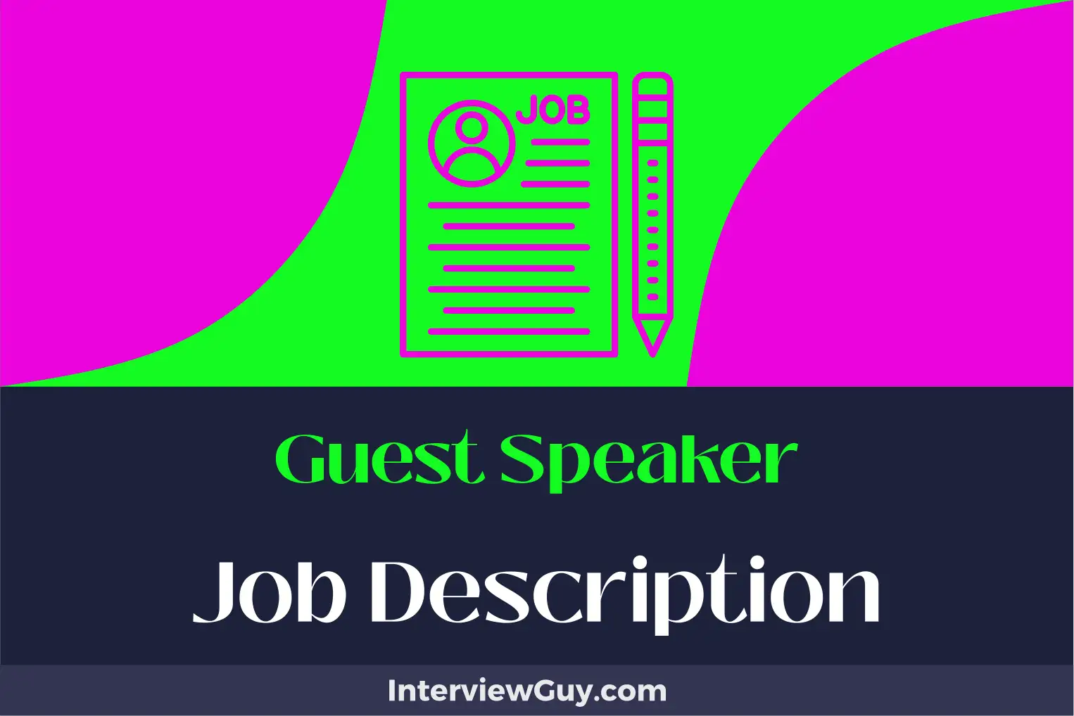 guest speaker job description