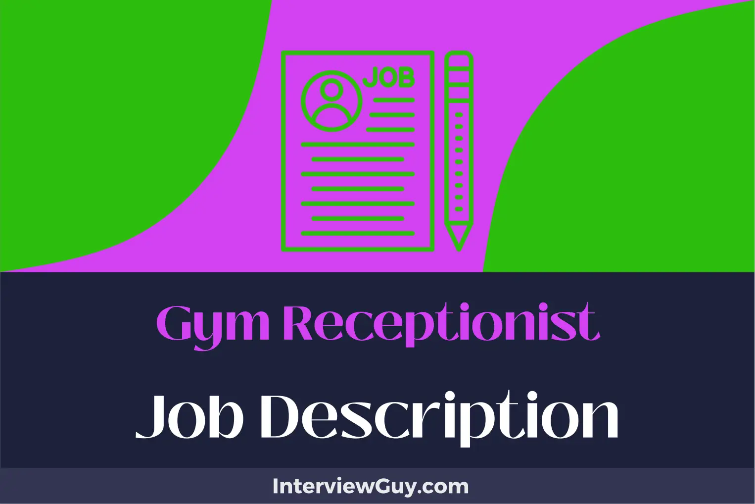 gym receptionist job description