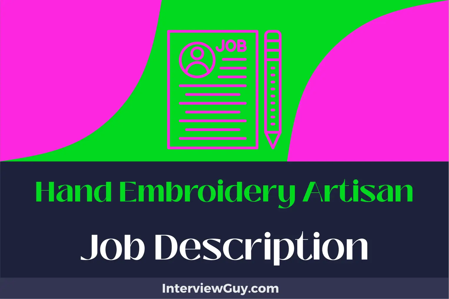 hand embroidery artisan job description