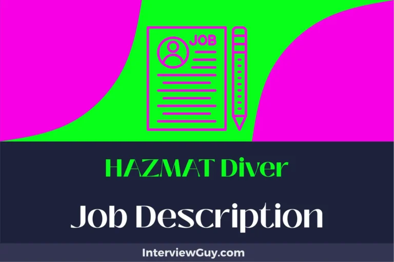 HAZMAT Diver Job Description [Updated for 2025]