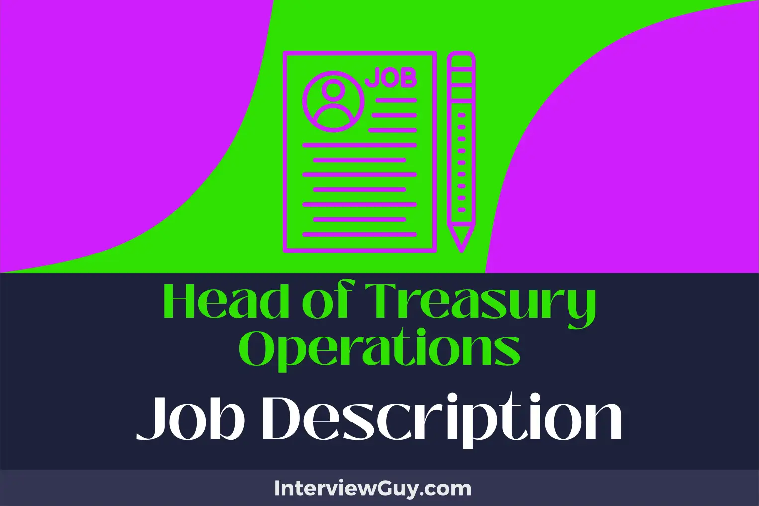 head of treasury operations job description
