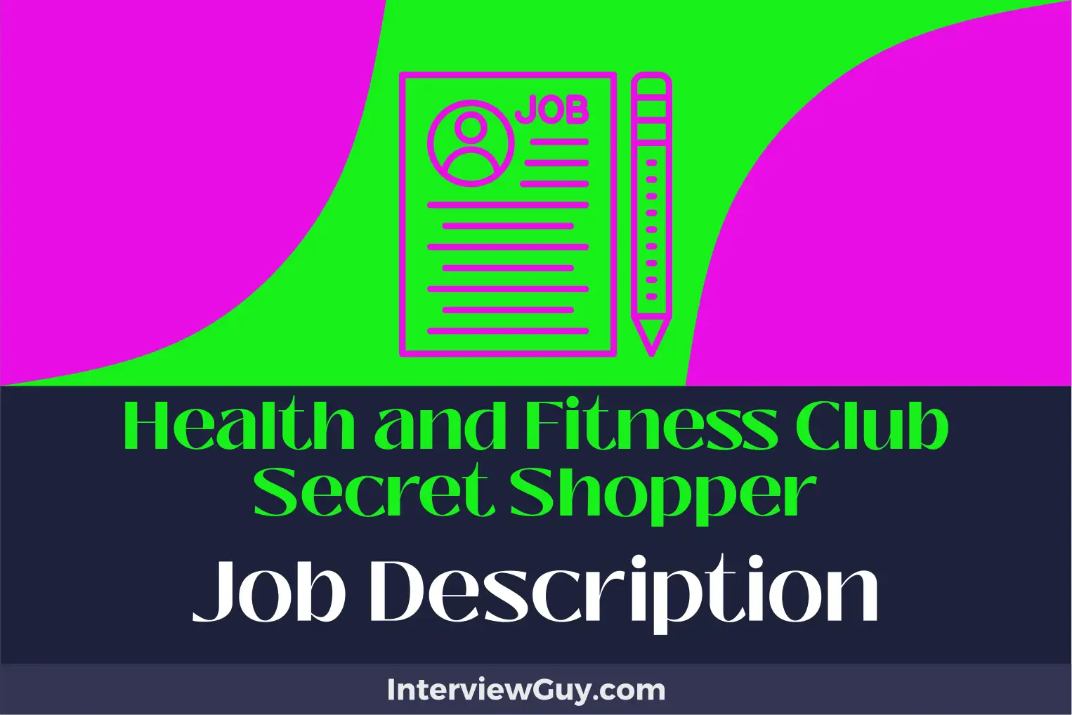 health and fitness club secret shopper job description