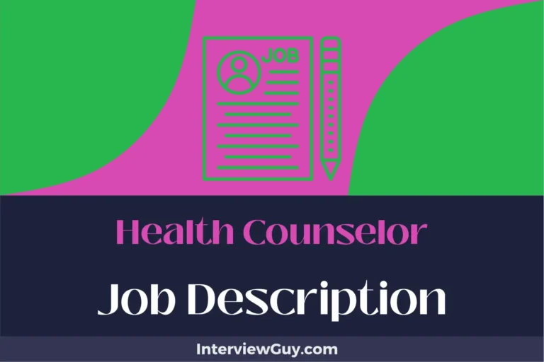 Health Counselor Job Description [Updated for 2025]