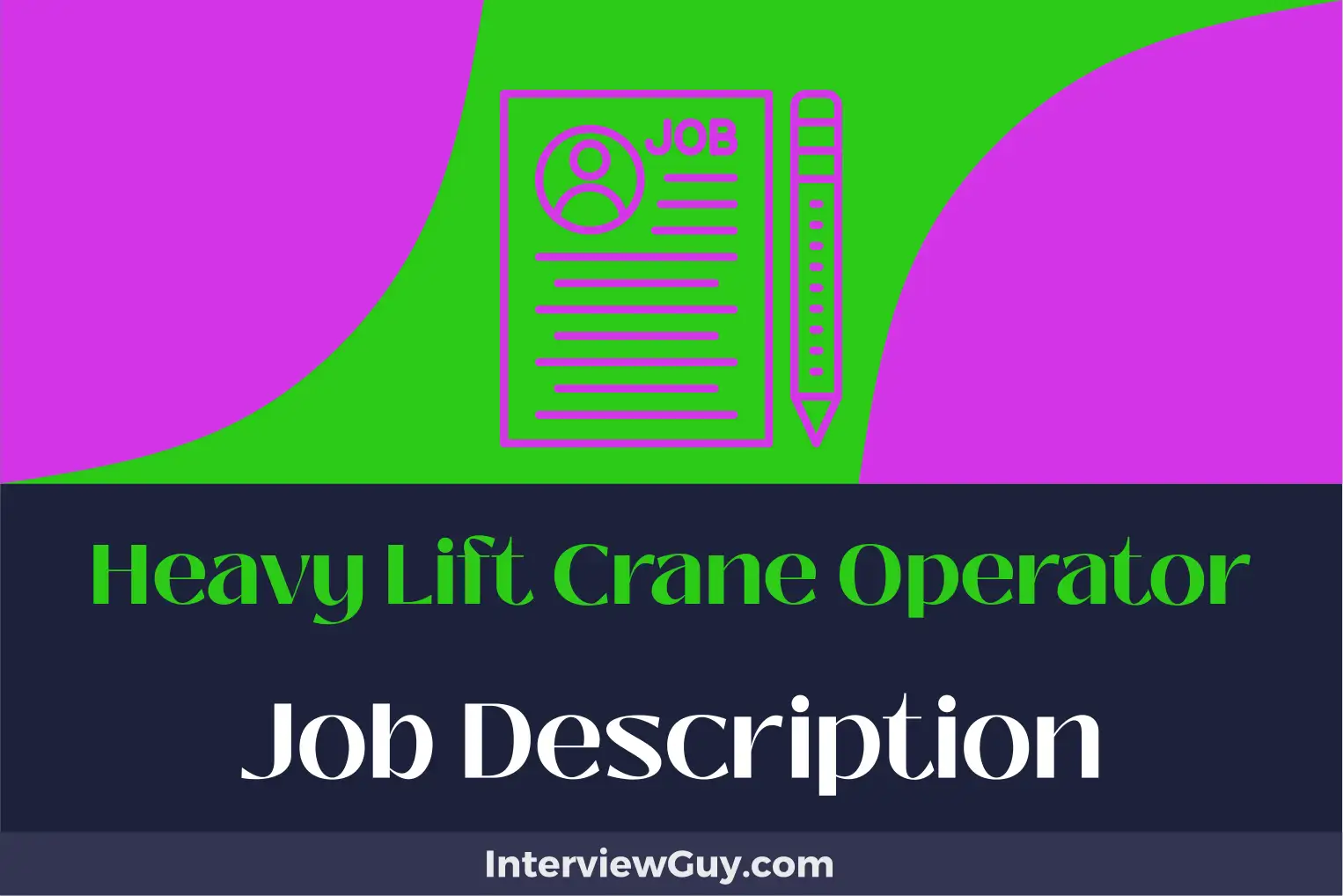heavy lift crane operator job description
