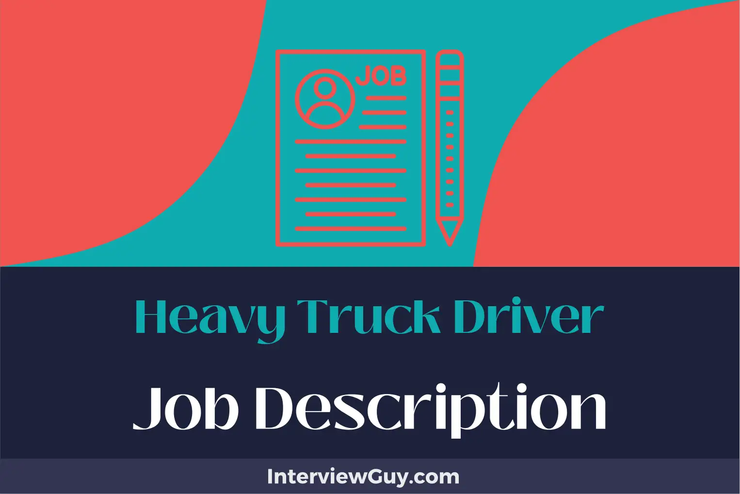 heavy truck driver job description