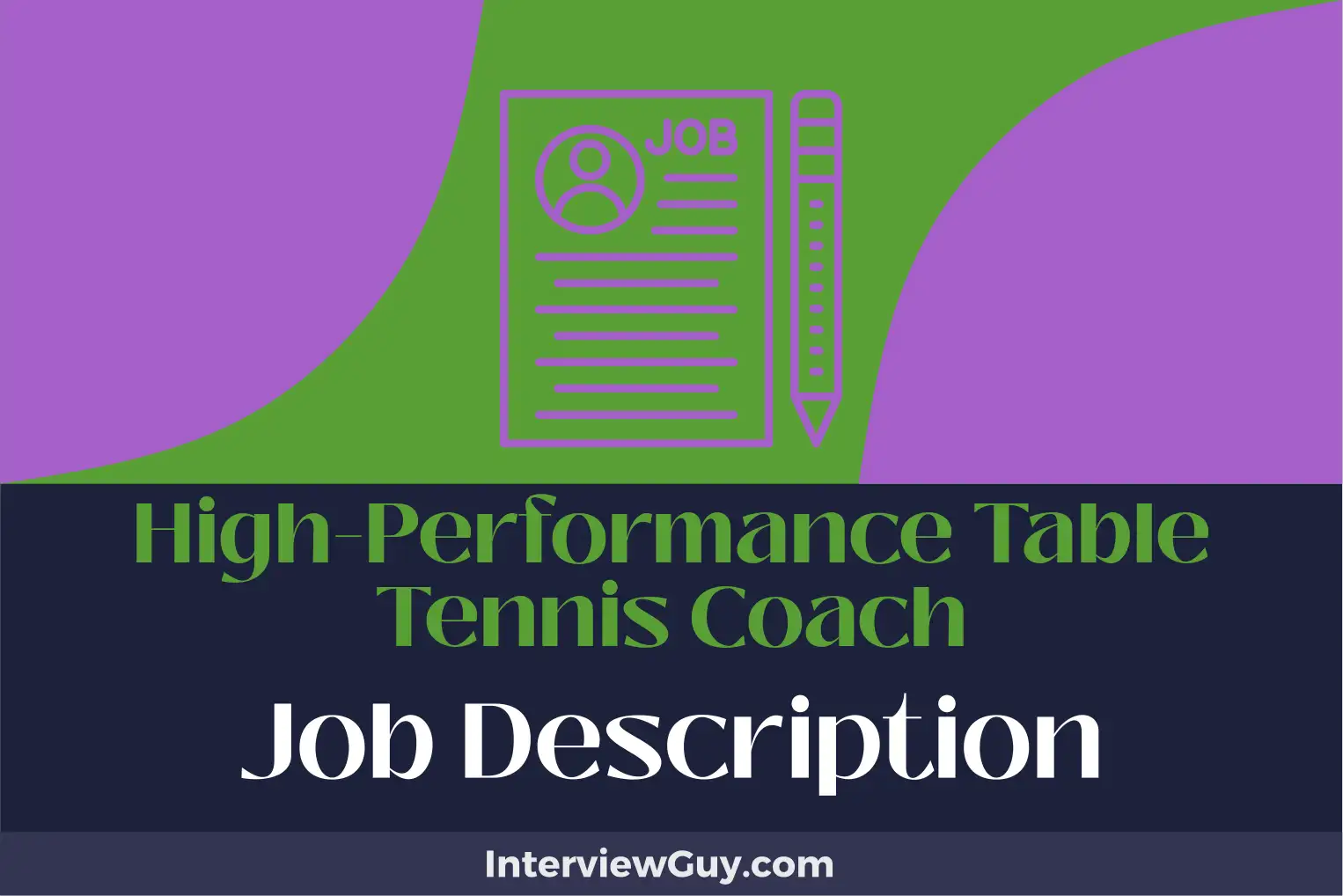 high performance table tennis coach job description