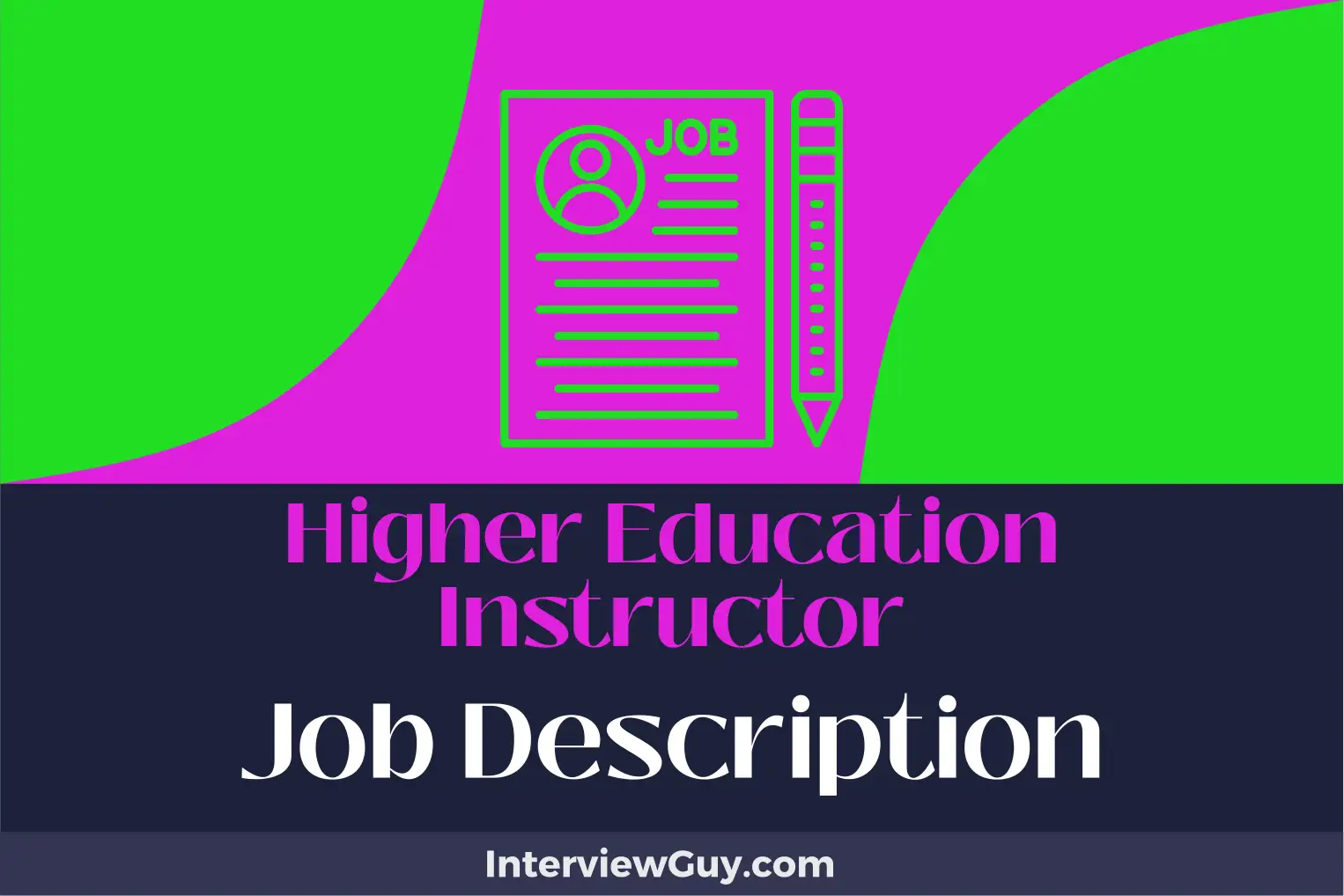 higher education instructor job description