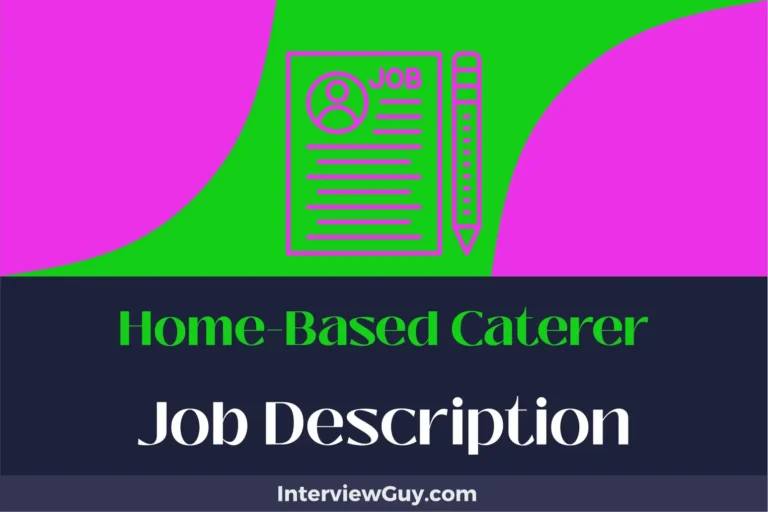 home-based caterer job description