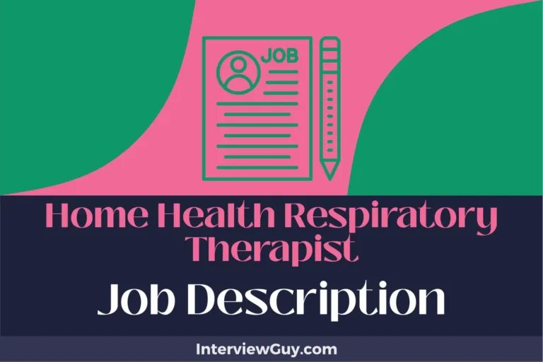 home health respiratory therapist job description