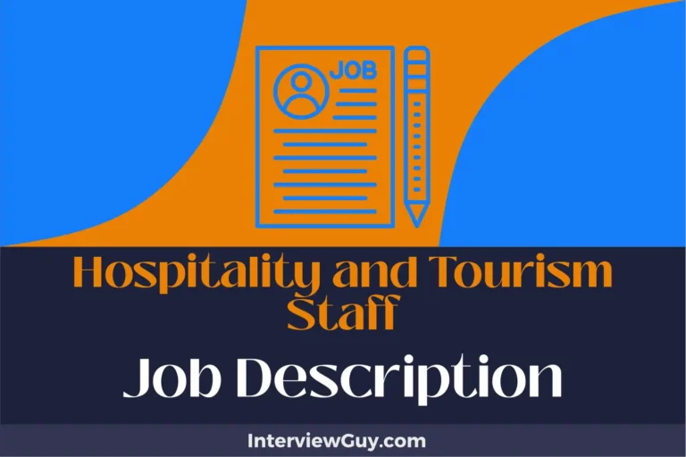 hospitality and tourism staff job description