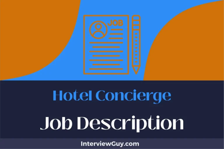 hotel concierge job description