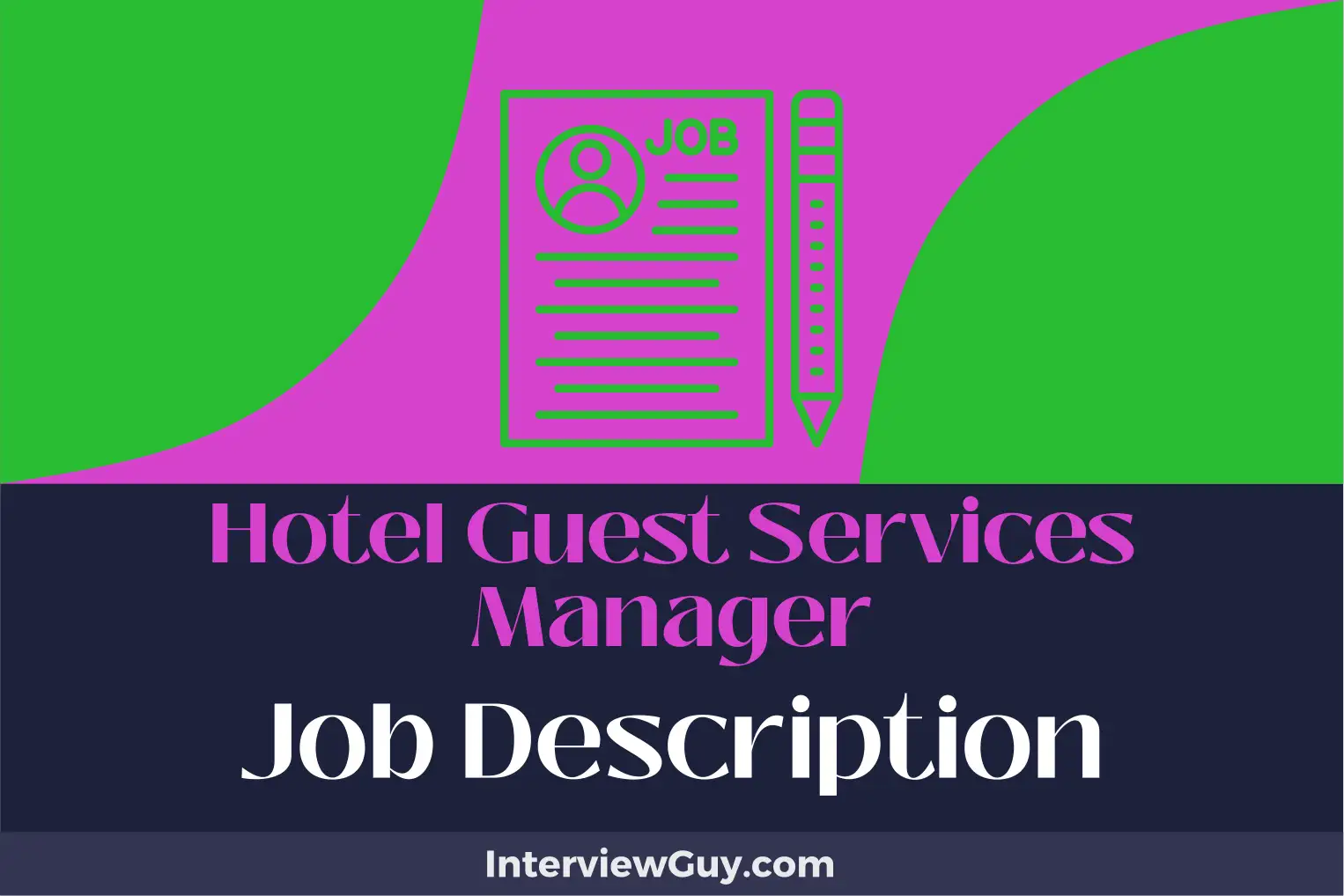 hotel guest services manager job description
