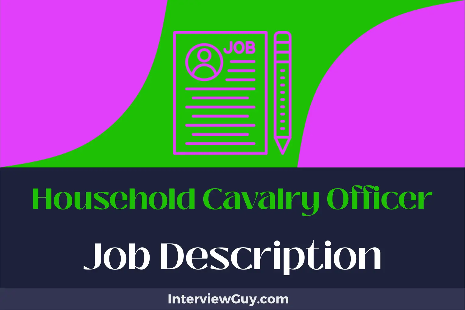 household cavalry officer job description