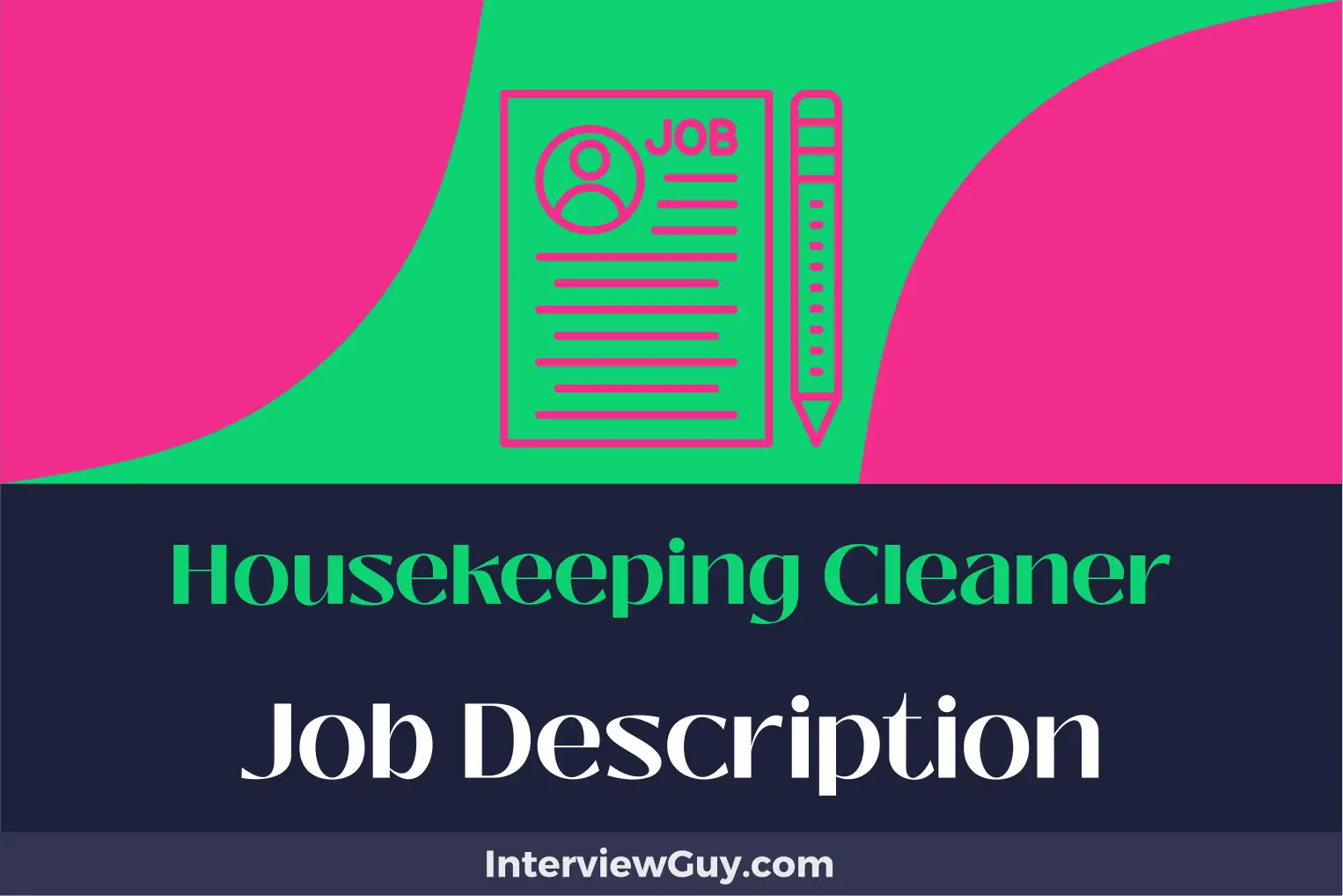 housekeeping cleaner job description