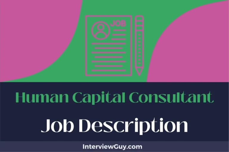 human capital consultant job description