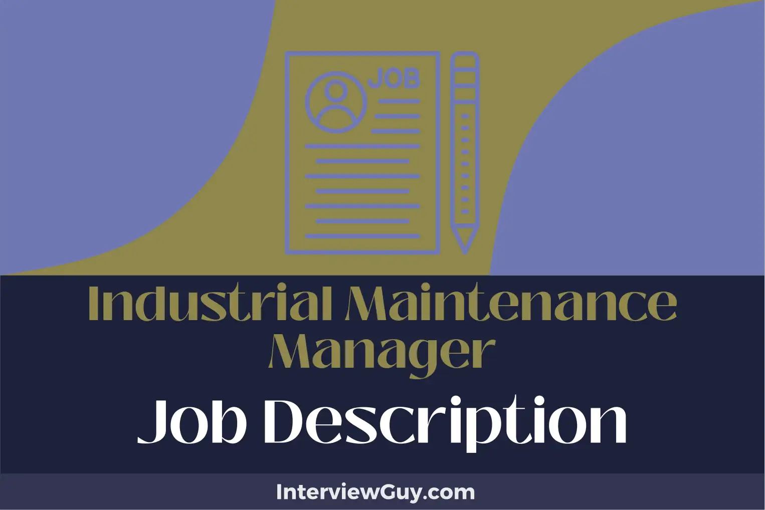 industrial maintenance manager job description