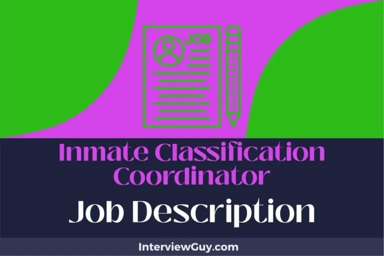 inmate classification coordinator job description