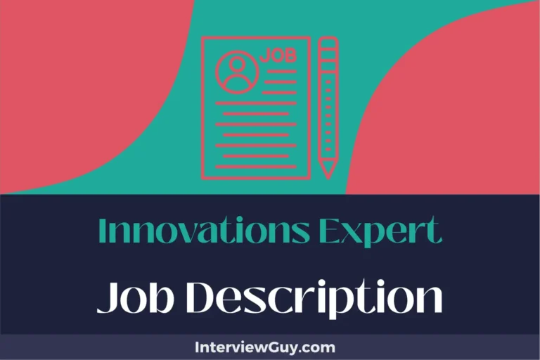 innovations expert job description