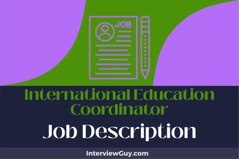 international education coordinator job description
