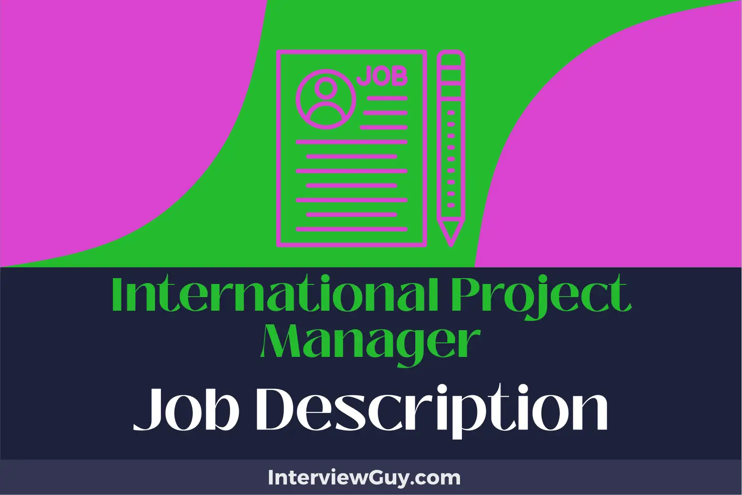 international project manager job description