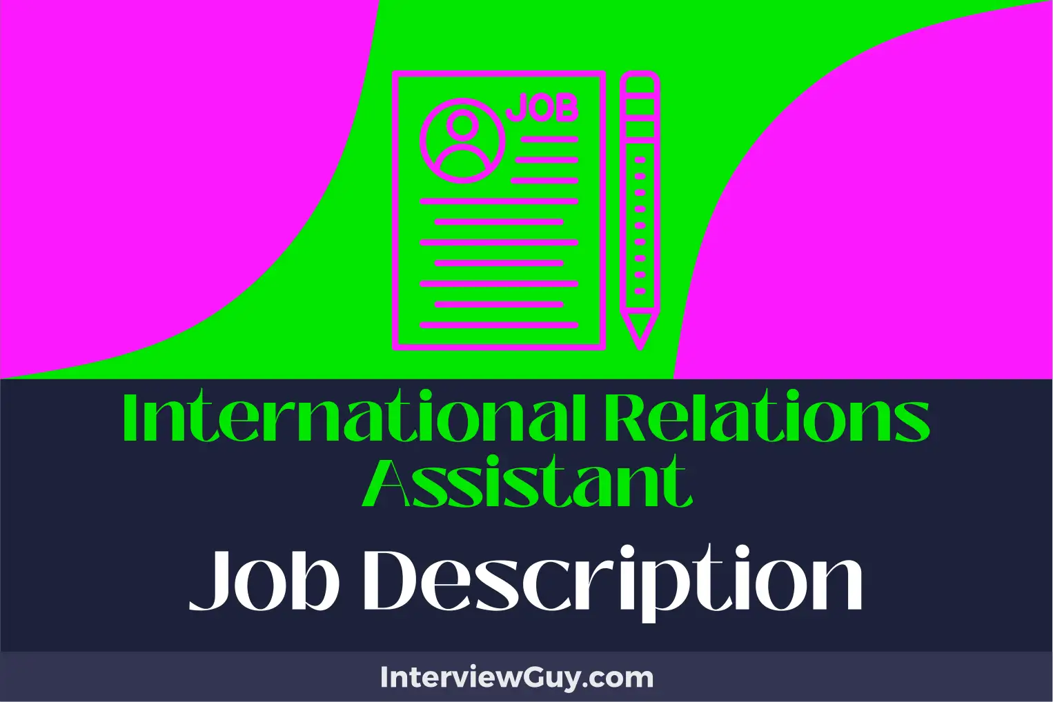 international relations assistant job description