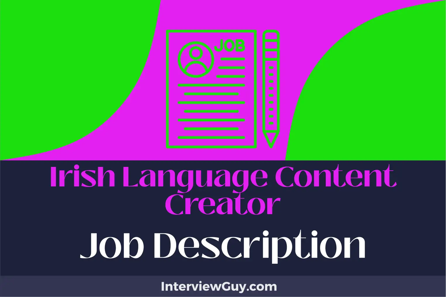 irish language content creator job description