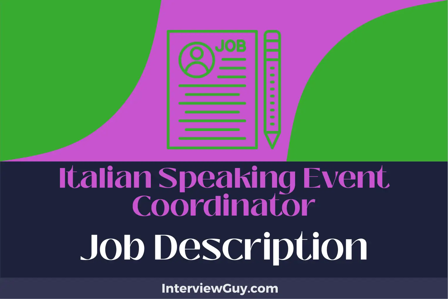italian speaking event coordinator job description