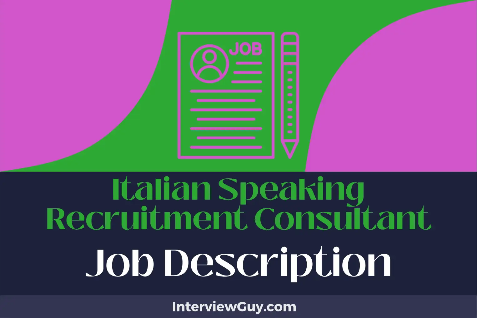 italian speaking recruitment consultant job description