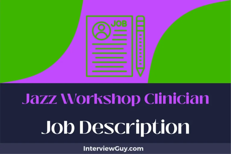 jazz workshop clinician job description