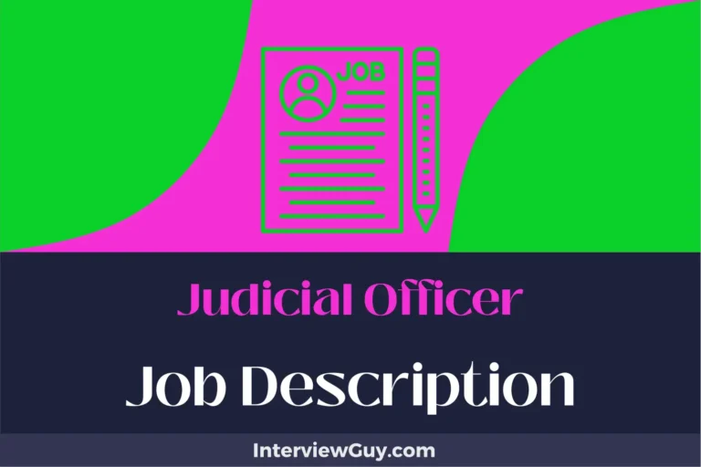 judicial officer job description