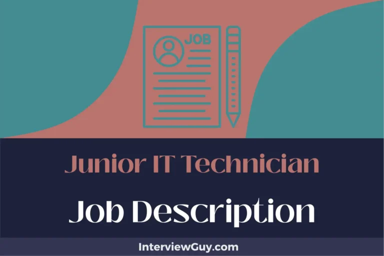 junior it technician job description