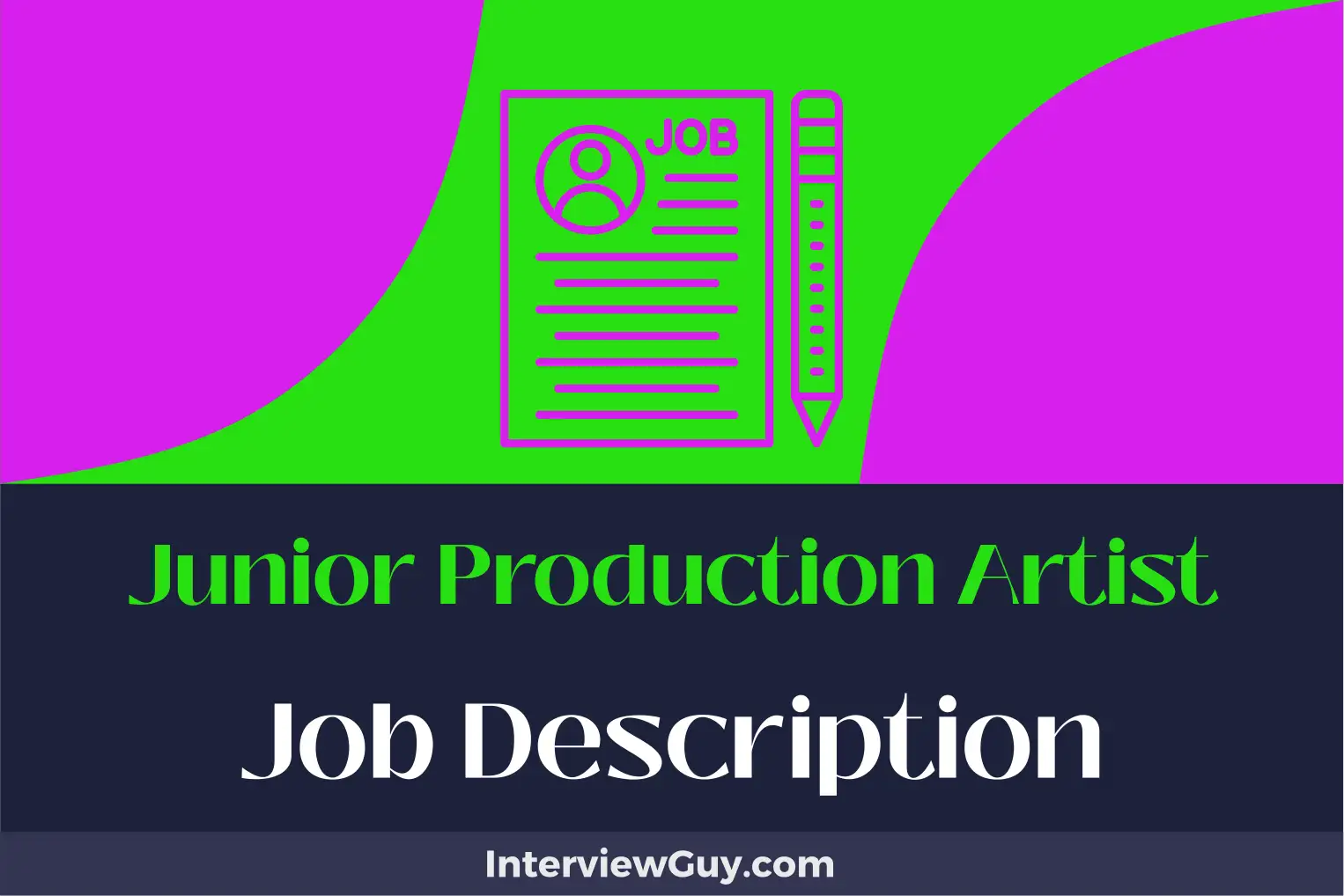junior production artist job description