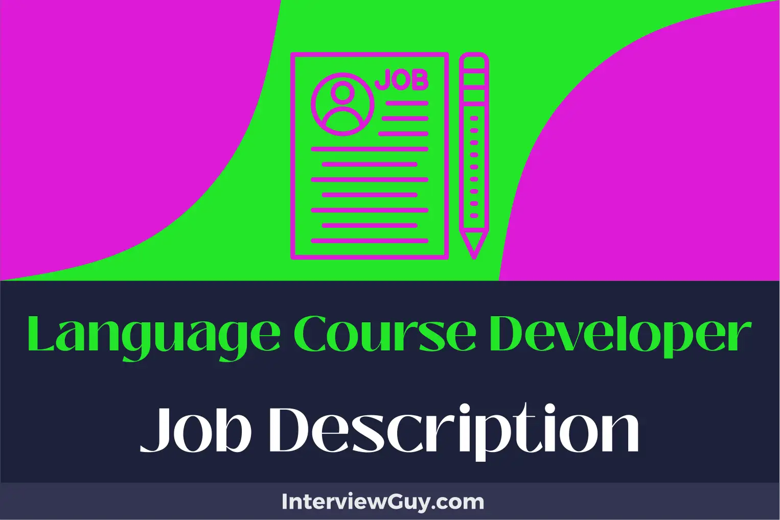 language course developer job description