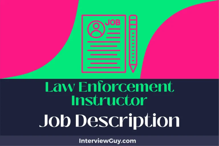 law enforcement instructor job description