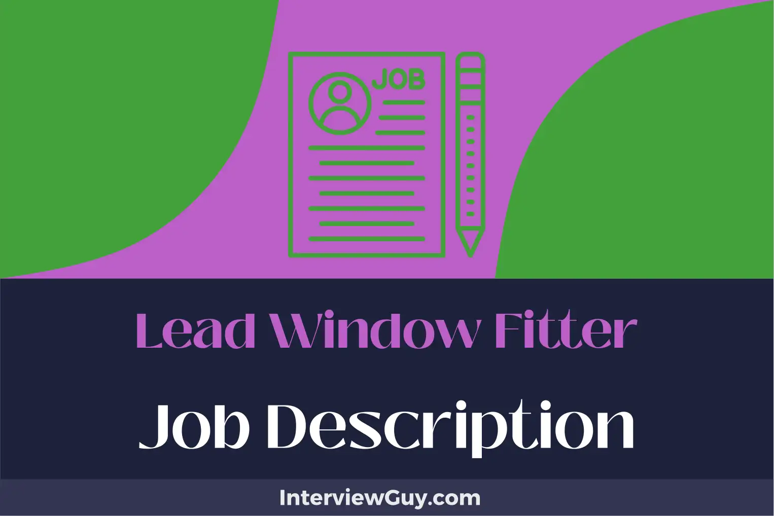 lead window fitter job description
