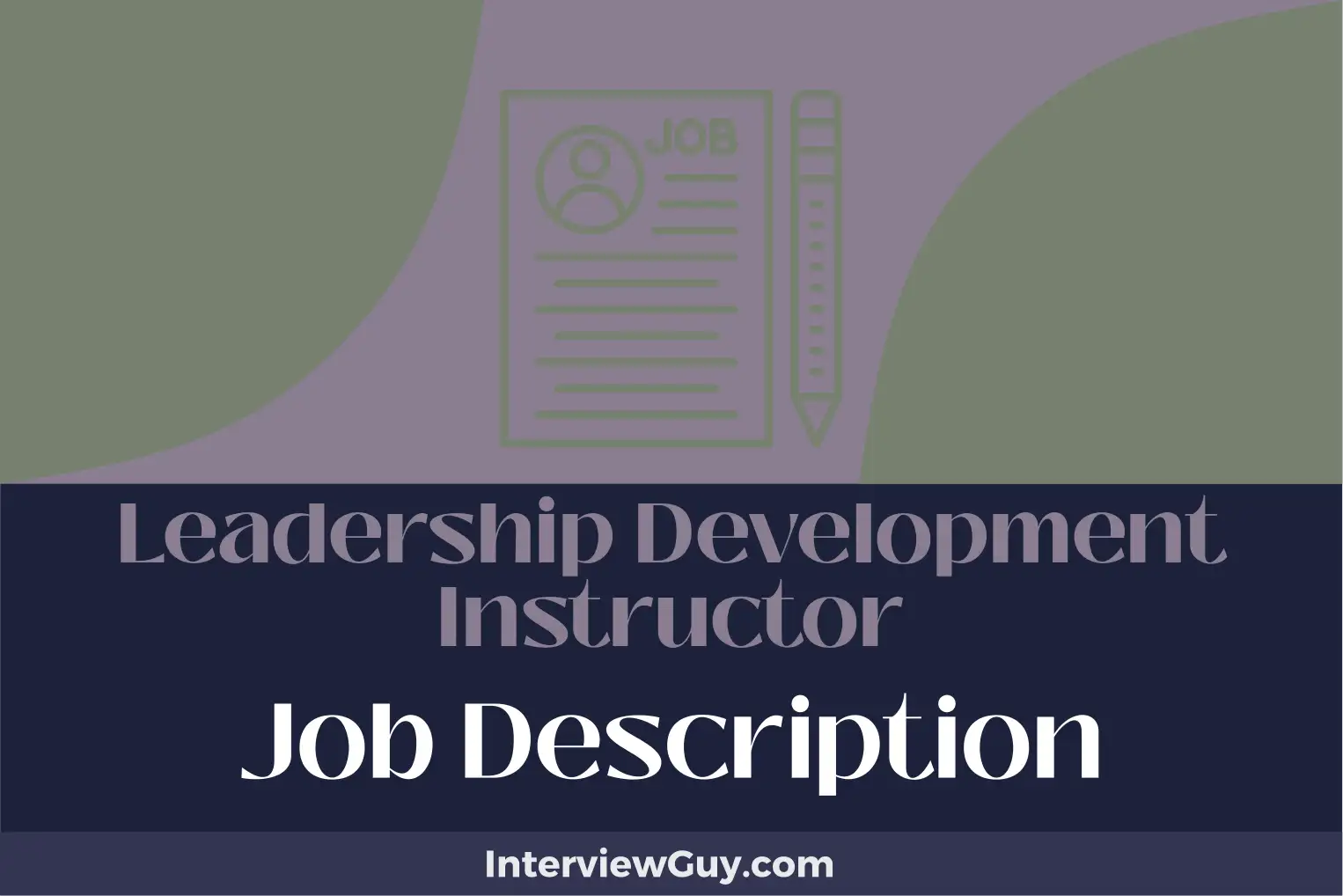 leadership development instructor job description
