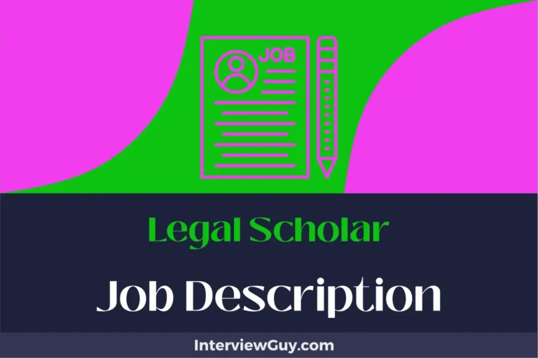 legal scholar job description