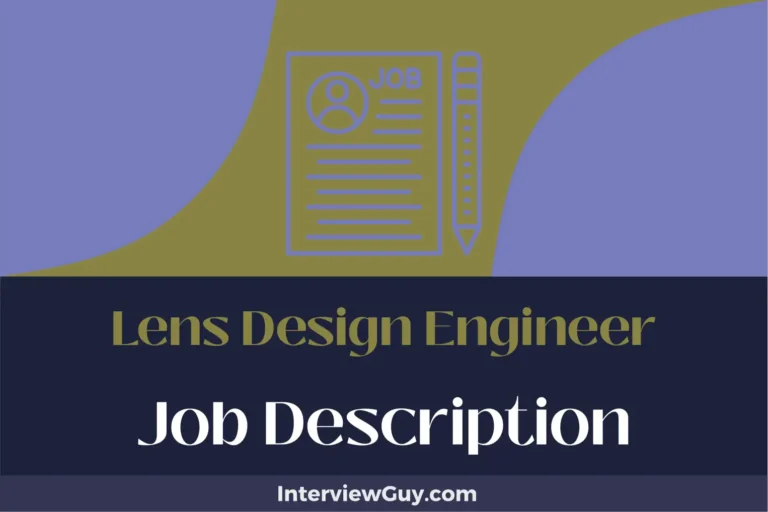 lens design engineer job description