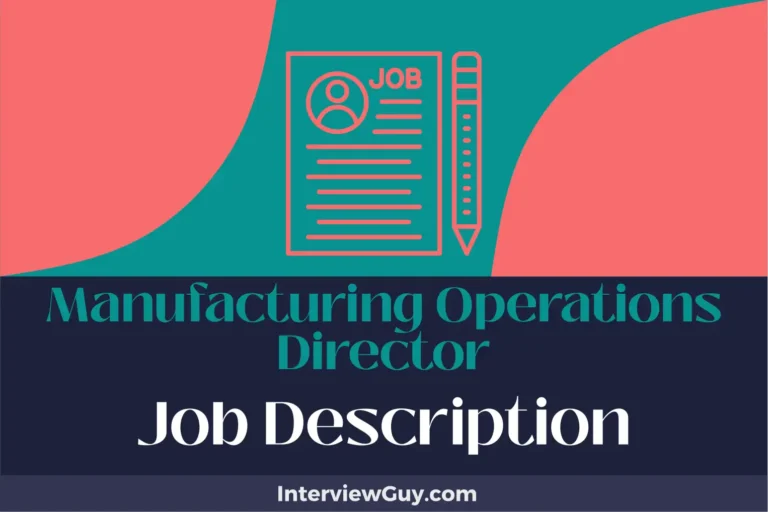 manufacturing operations director job description