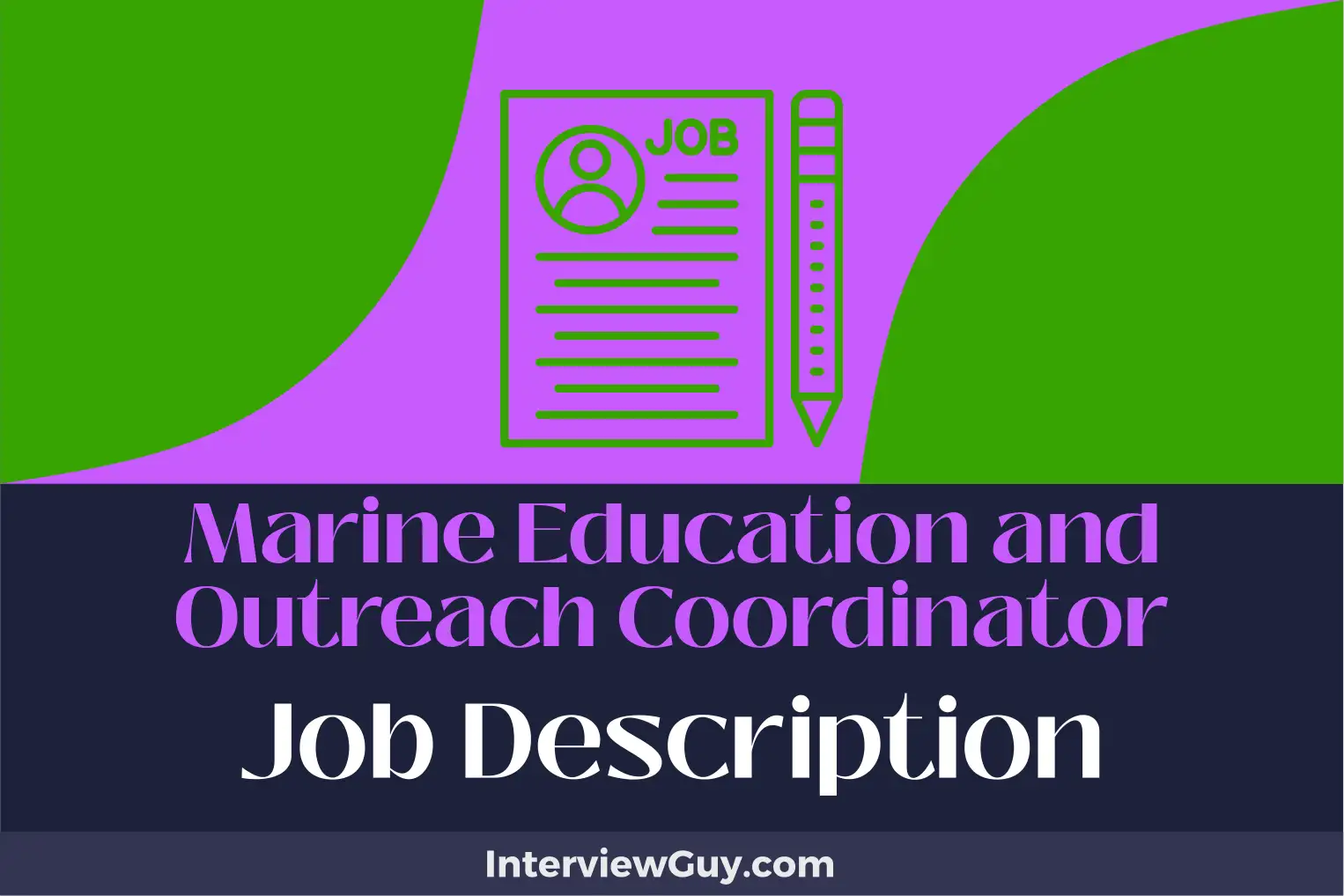 marine education and outreach coordinator job description