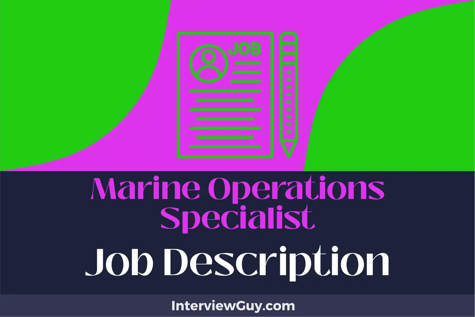 marine operations specialist job description