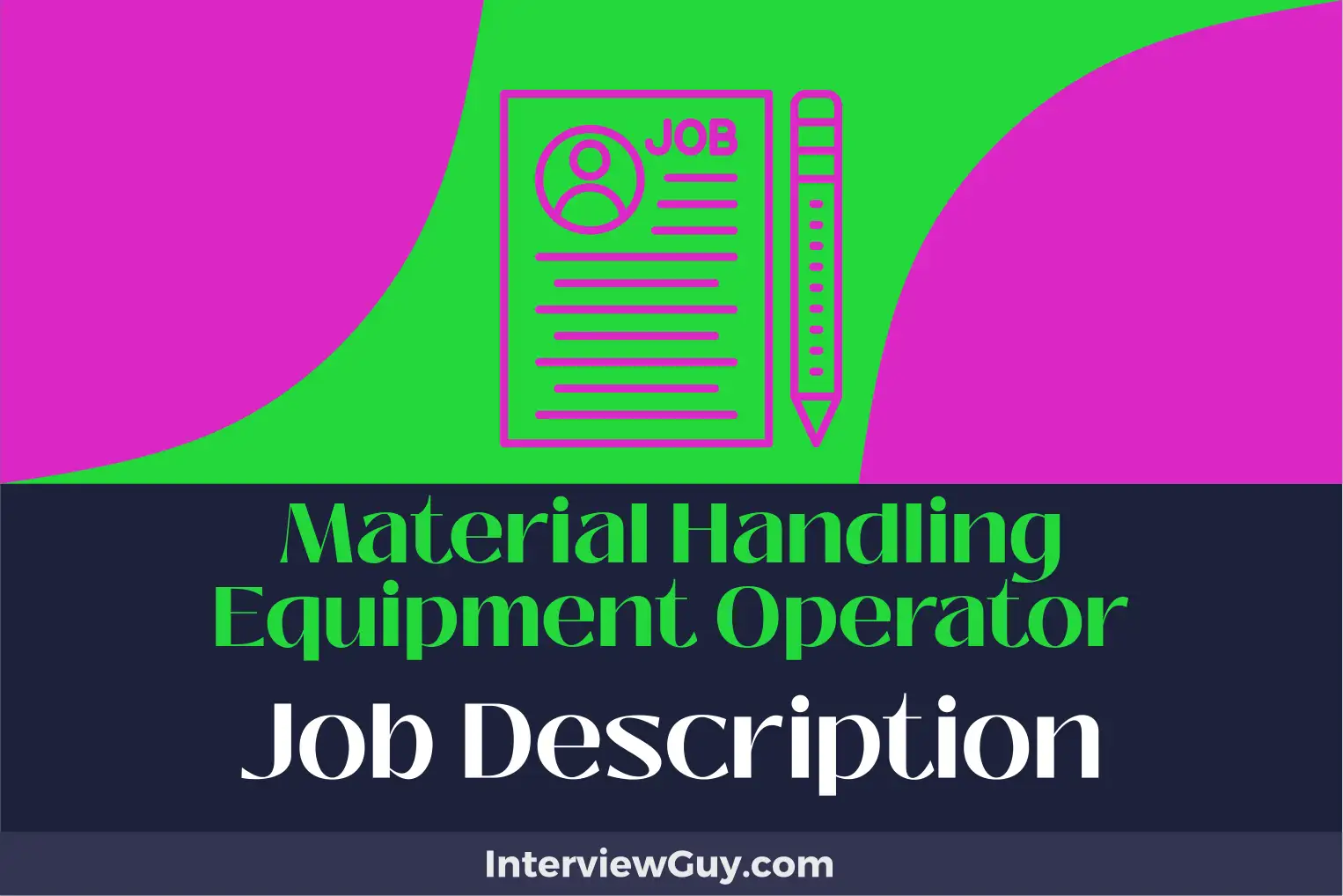material handling equipment operator job description