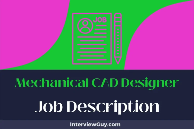 mechanical cad designer job description