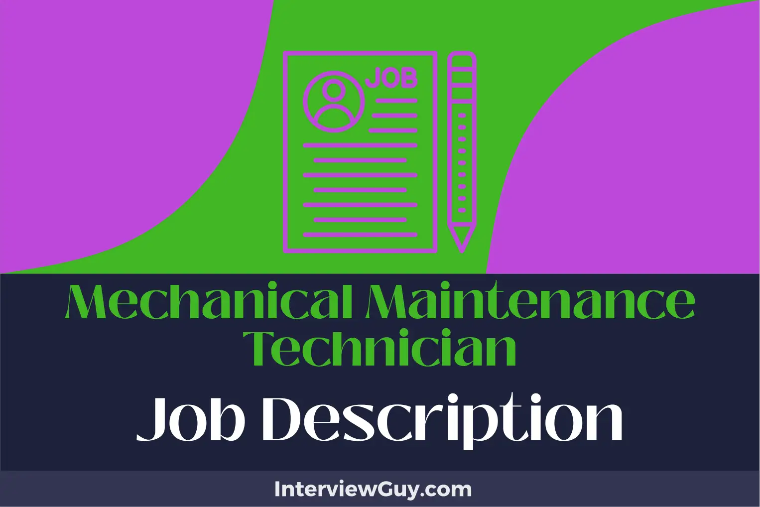 mechanical maintenance technician job description