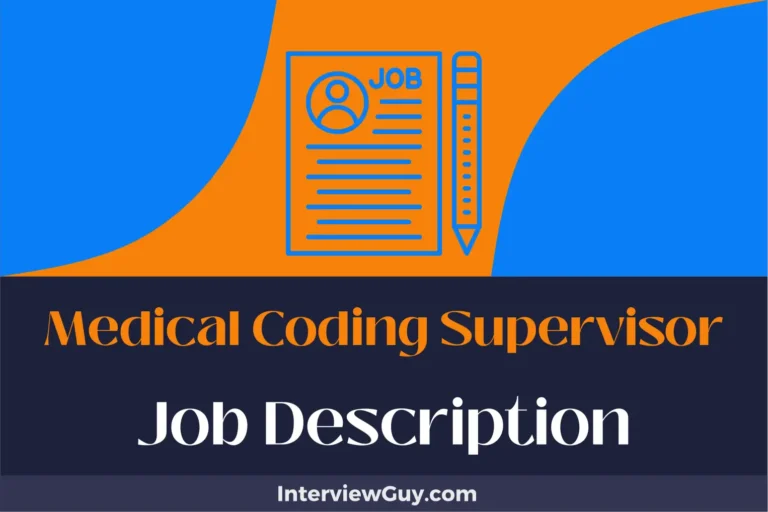 medical coding supervisor job description