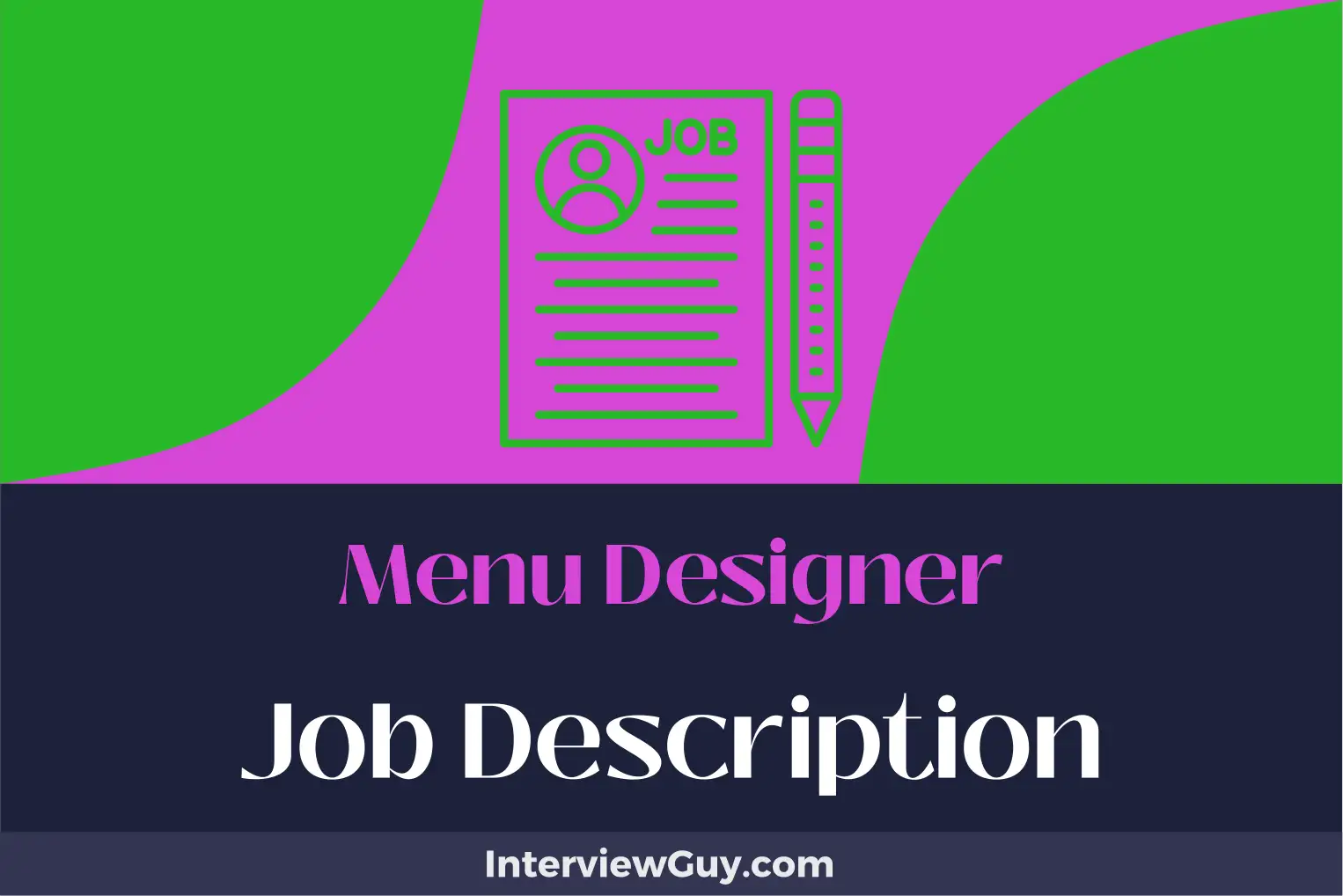 menu designer job description