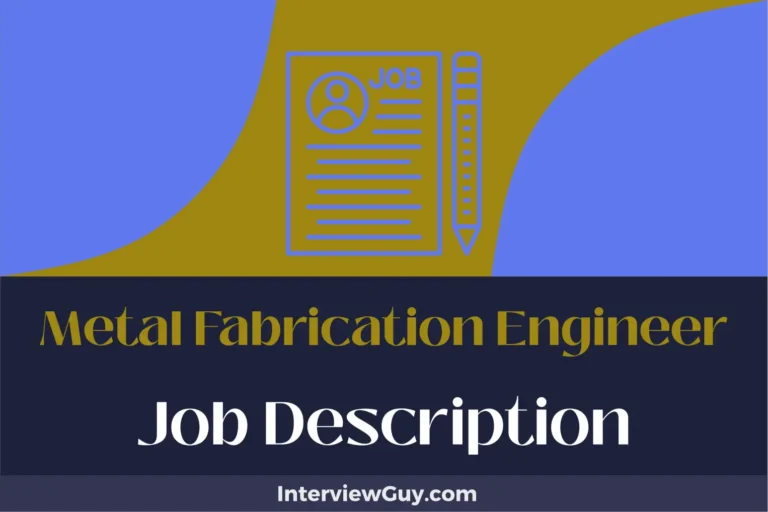 metal fabrication engineer job description